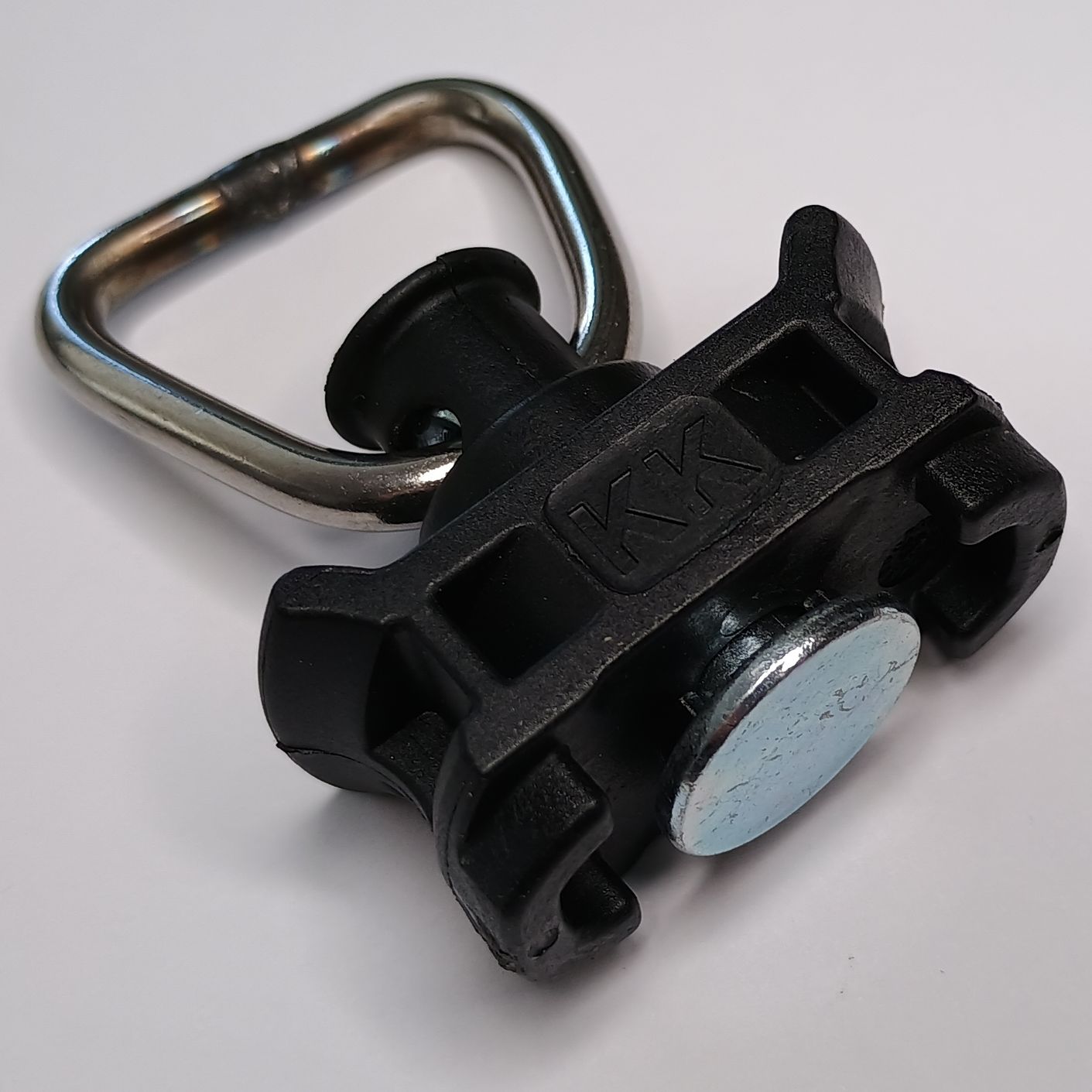 Zurröse Fitting für Airlineschiene , Trapez-Ring, schwarz, 12-er Set