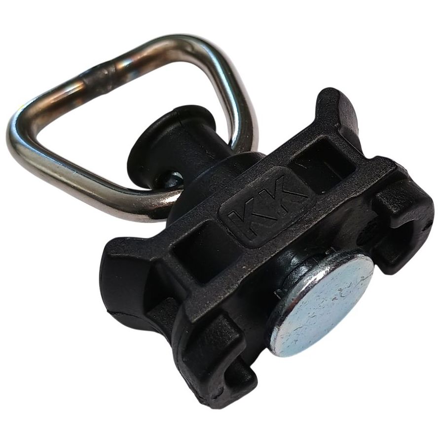 Zurröse Fitting für Airlineschiene , Trapez-Ring, schwarz, 12-er Set