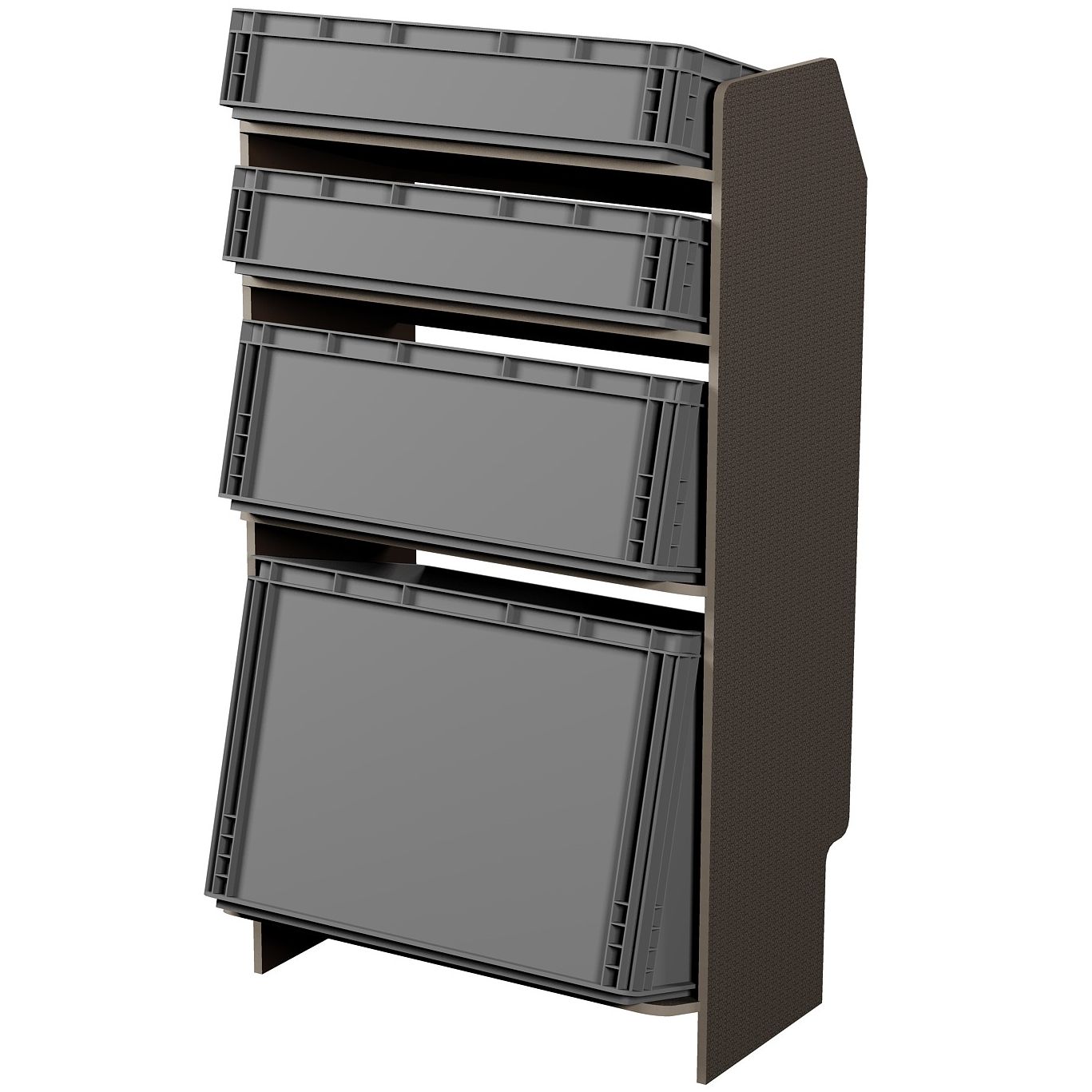 Fahrzeugregal für Euroboxen 600 x 400 mm, Typ 5, mit Euroboxen