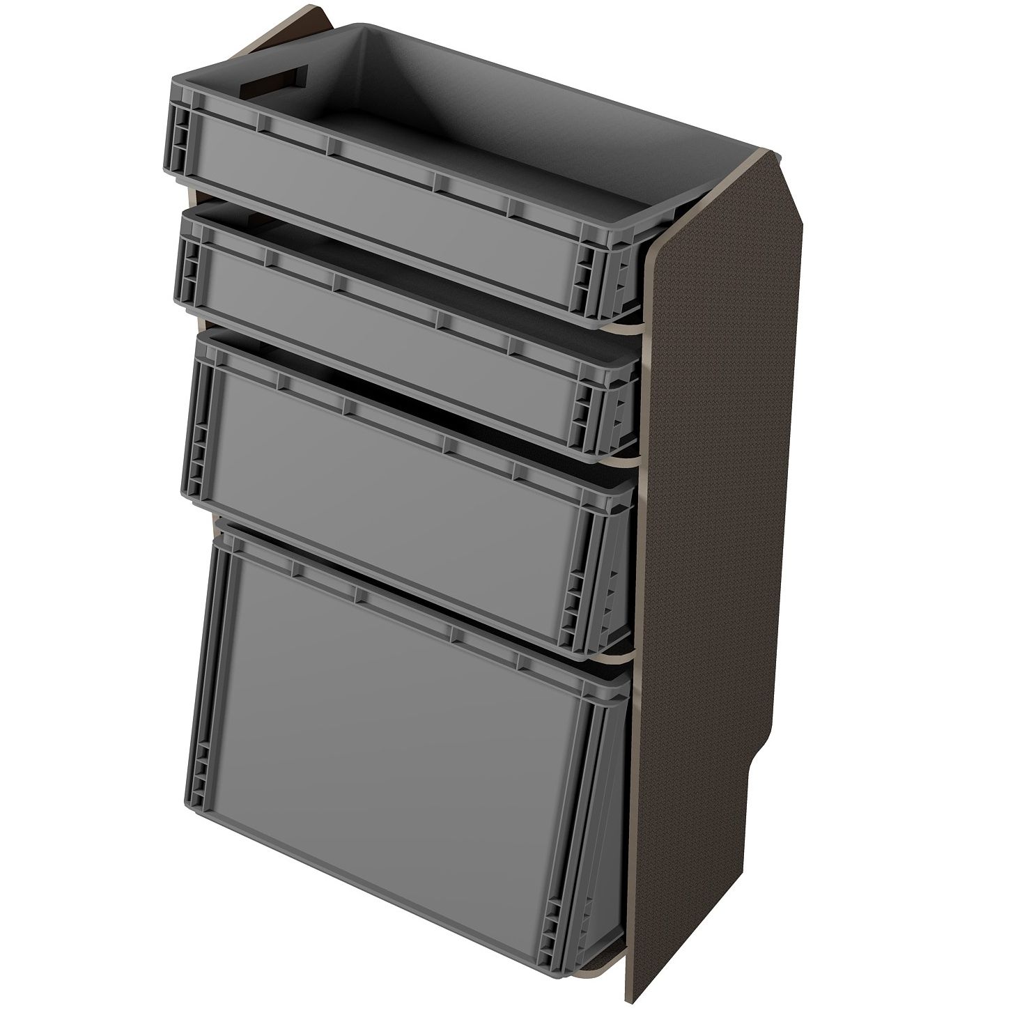 Fahrzeugregal für Euroboxen 600 x 400 mm, Typ 5, ohne Euroboxen