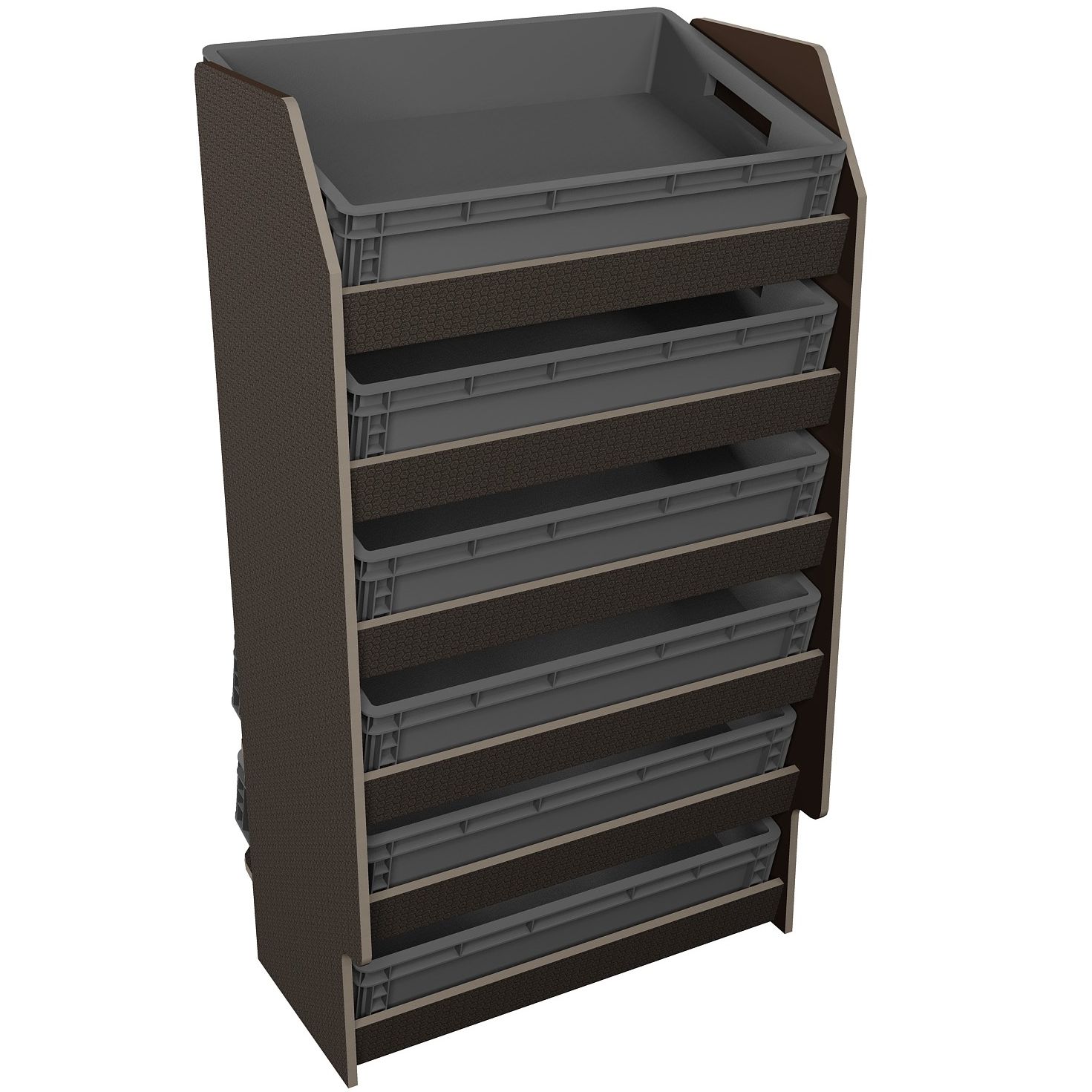 Fahrzeugregal für Euroboxen 600 x 400 mm, Typ 1, mit Euroboxen