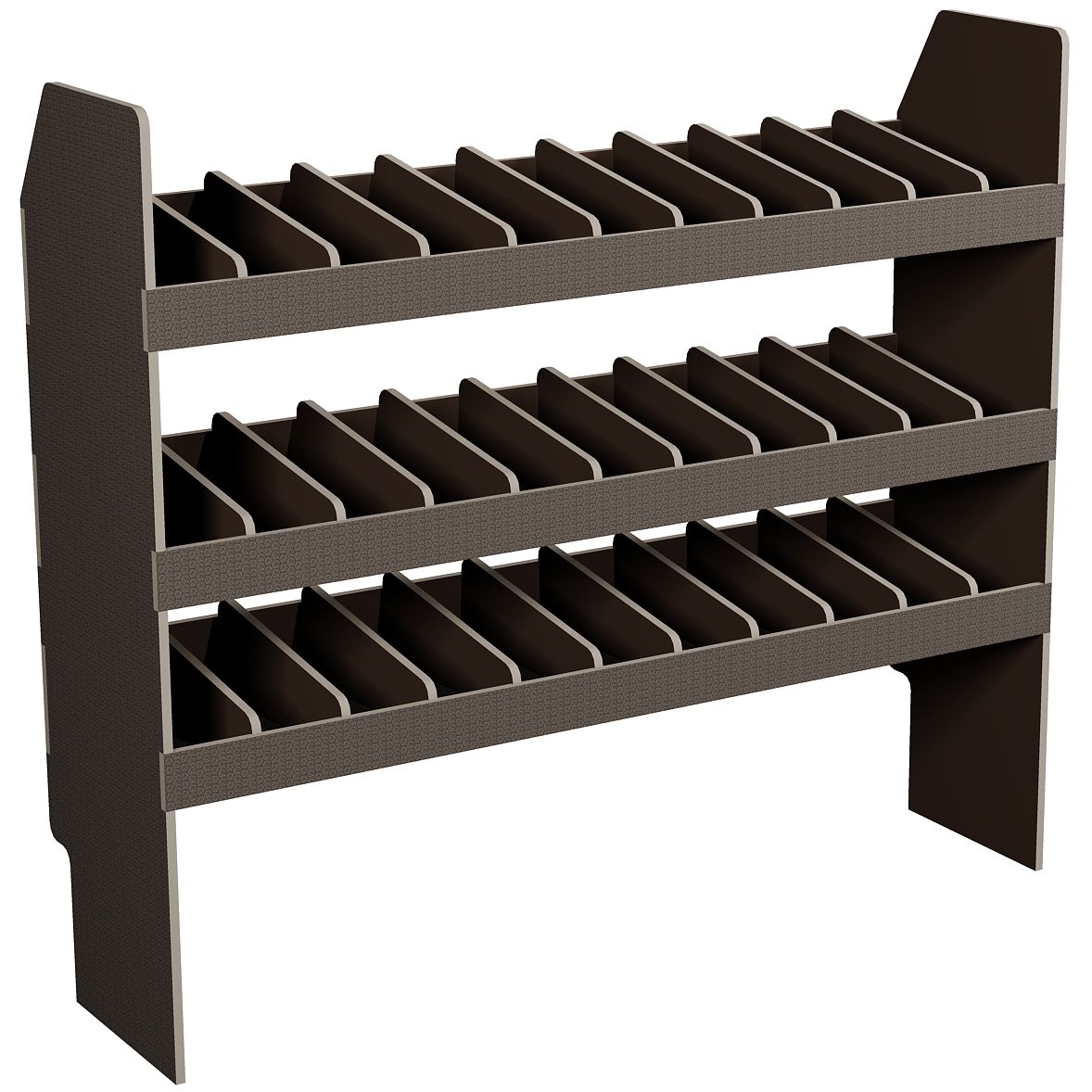 Fahrzeugregal 1300 x 1150 x 350 mm, für Einstecktrennwände, 340 mm Bodenfreiheit