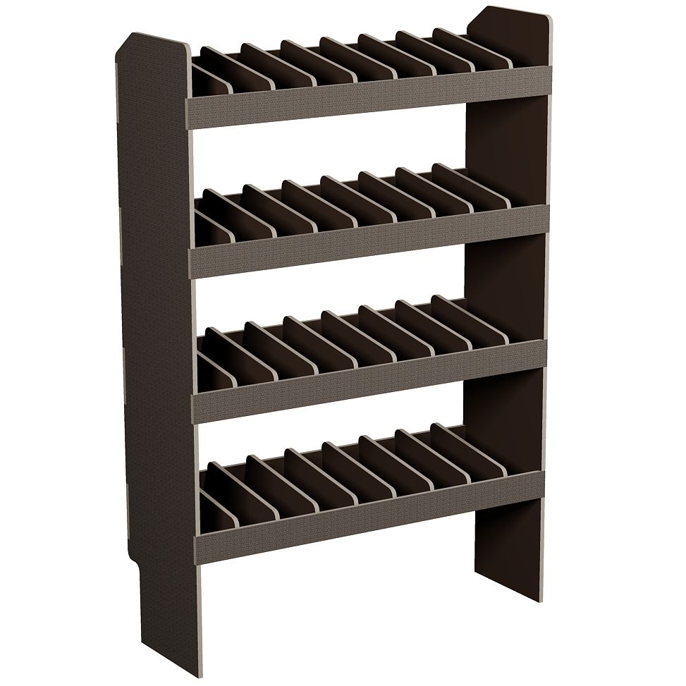 Fahrzeugregal 1000 x 1490 x 350 mm, für Einstecktrennwände, 340 mm Bodenfreiheit