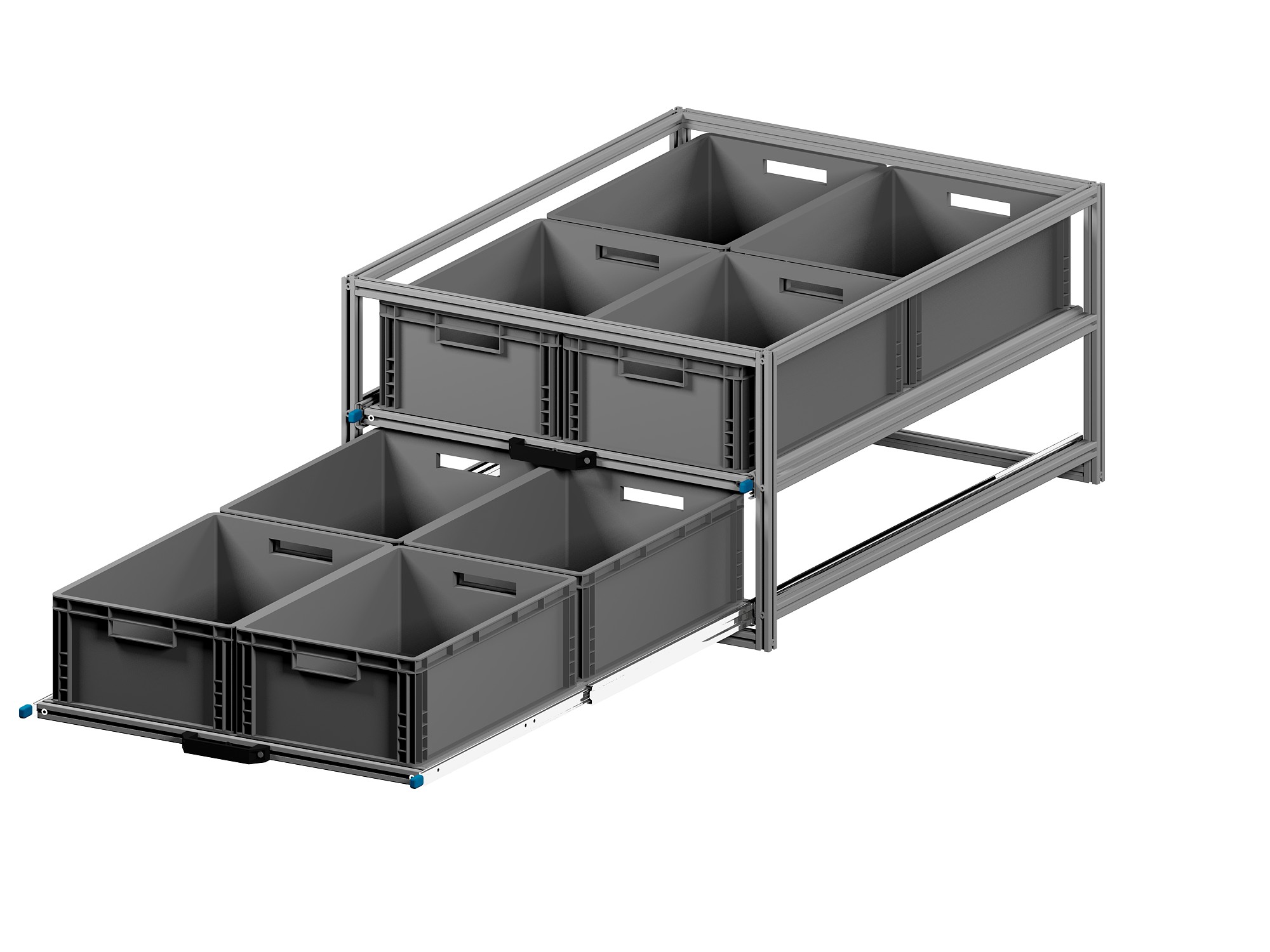 Heckauszug 800 x 1200 mm Euroboxen für Camper, Caravan, Wohnmobil & Nutzfahrzeuge, 220 kg Tragkraft, Typ 31, ohne Euroboxen