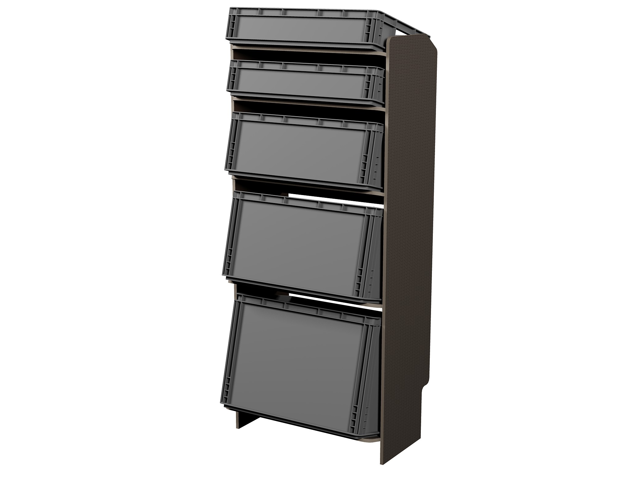 Fahrzeugregal für Euroboxen 600 x 400 mm, Typ 4, mit Euroboxen