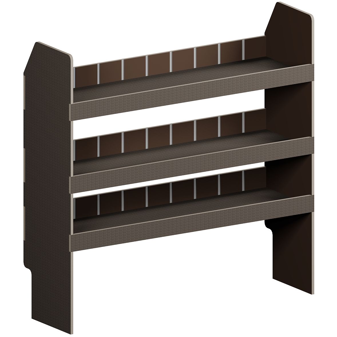 Fahrzeugregal 1150 x 1150 x 350 mm, für Einstecktrennwände, 340 mm Bodenfreiheit