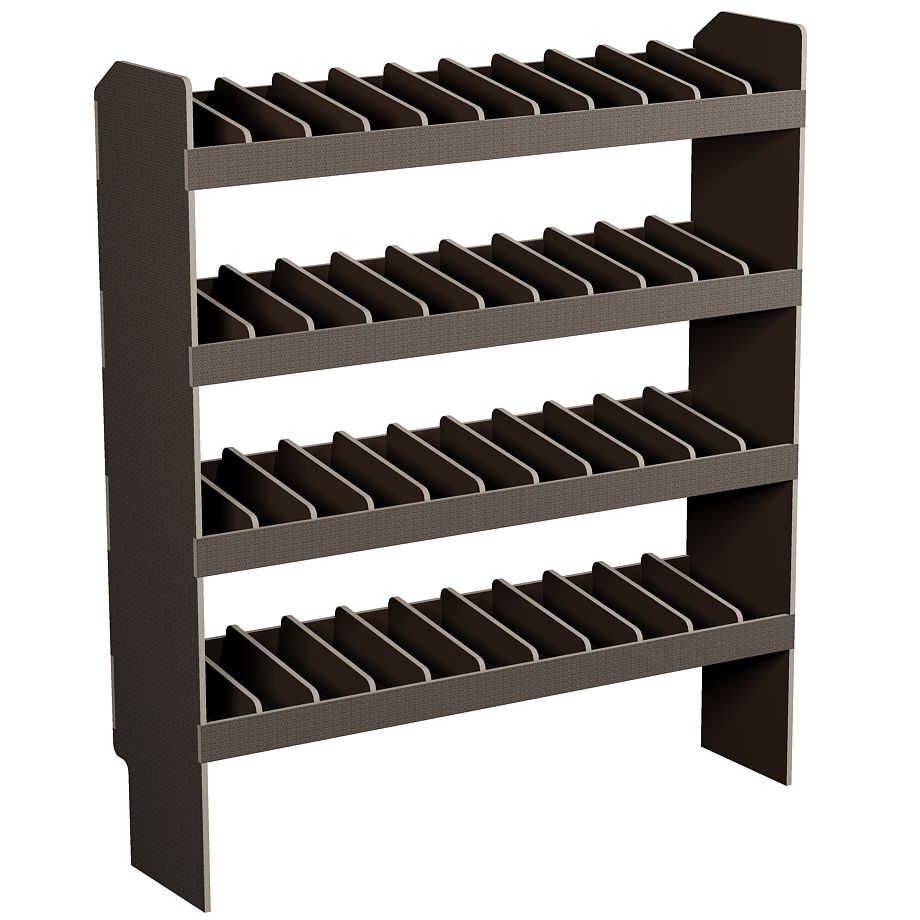 Fahrzeugregal 1300 x 1490 x 350 mm, für Einstecktrennwände, 460 mm Bodenfreiheit