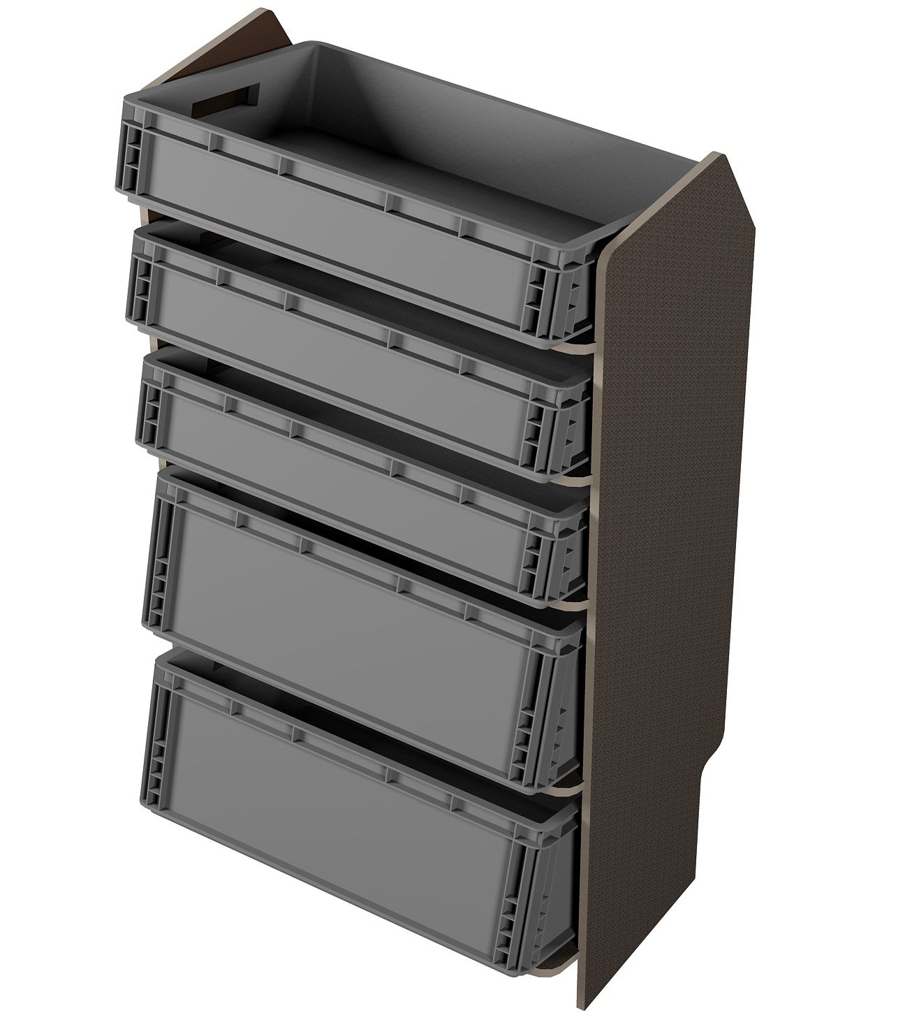 Fahrzeugregal für Euroboxen 600 x 400 mm, Typ 2, mit Euroboxen