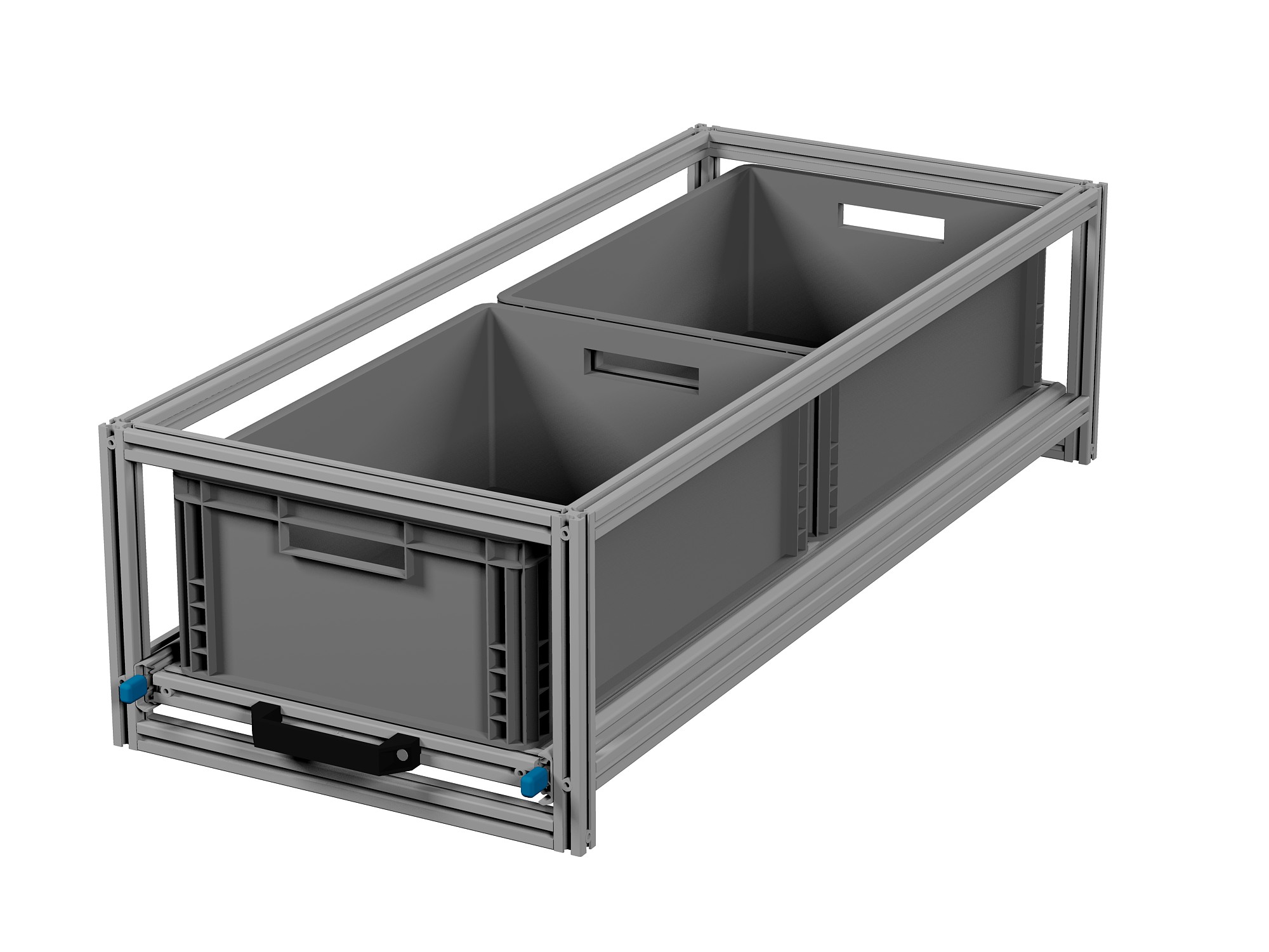 Heckauszug Euroboxen für Camper, Caravan, Wohnmobil & Nutzfahrzeuge, 220 kg Tragkraft, Typ 12, ohne Euroboxen