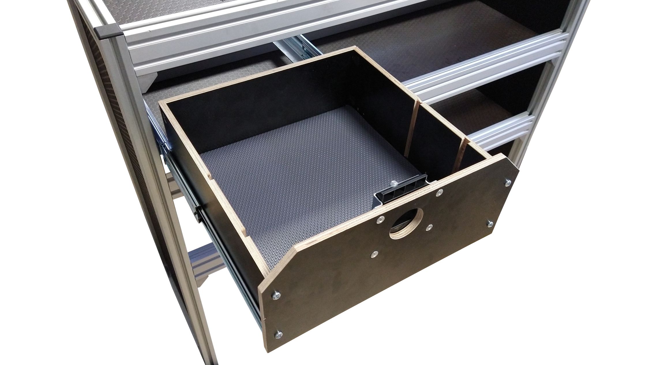 Alu-Fahrzeugregal 1350 x 918 x 357 mm + Schubladensystem I