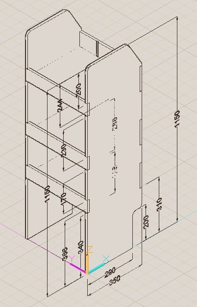 Fahrzeugregal 400 x 1150 x 350 mm, für Einstecktrennwände, 340 mm Bodenfreiheit