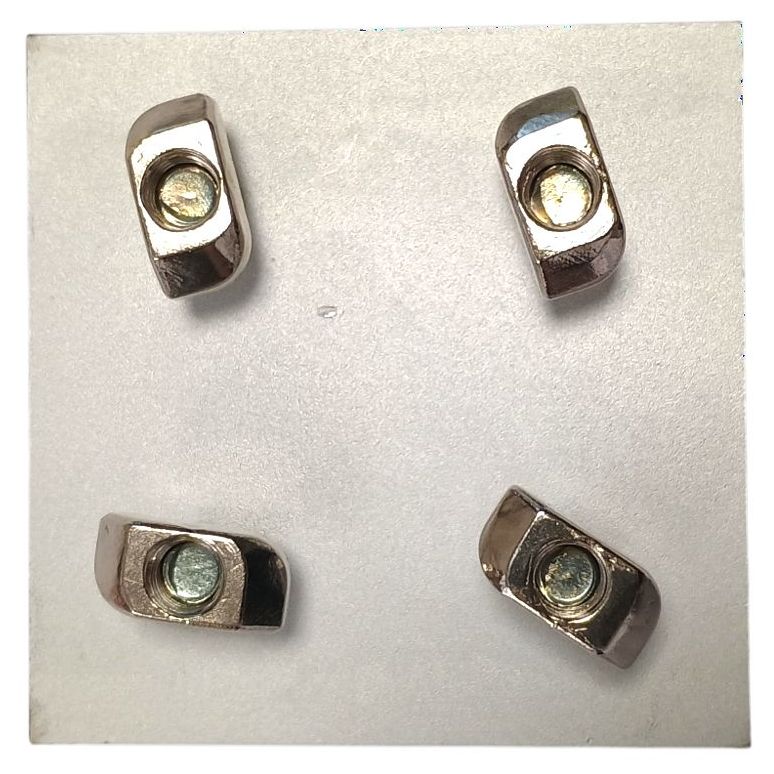 Verbindungsplatten 60x60  mm für Aluprofile 30x30, Nut 8 mm, 4-er Set