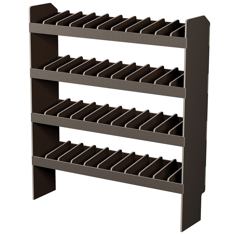 Fahrzeugregal 1300 x 1490 x 350 mm, für Einstecktrennwände, 460 mm Bodenfreiheit