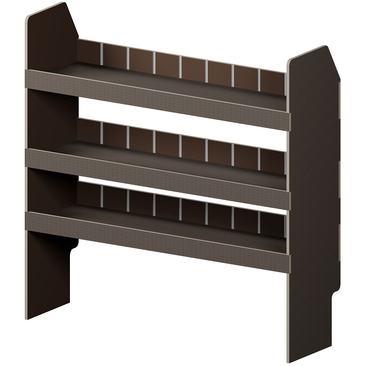 Fahrzeugregal 1150 x 1150 x 350 mm, für Einstecktrennwände, 340 mm Bodenfreiheit