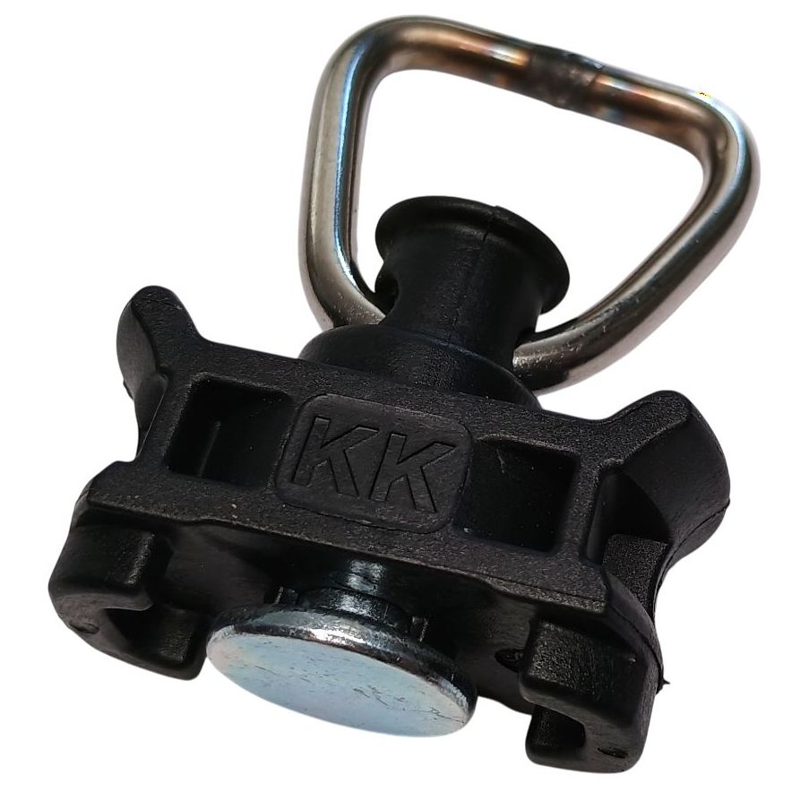 Zurröse Fitting für Airlineschiene , Trapez-Ring, schwarz, 12-er Set
