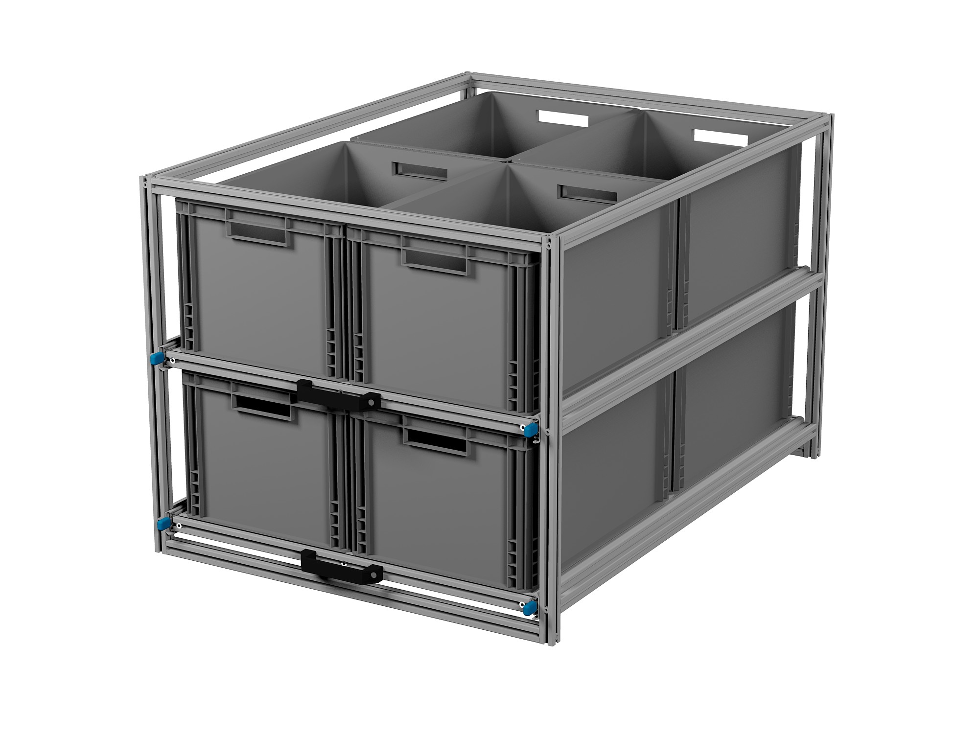 Heckauszug 800 x 1200 mm Euroboxen für Camper, Caravan, Wohnmobil & Nutzfahrzeuge, 220 kg Tragkraft, Typ 36, ohne Euroboxen