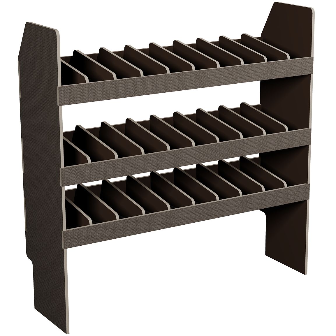 Fahrzeugregal 1150 x 1150 x 350 mm, für Einstecktrennwände, 340 mm Bodenfreiheit