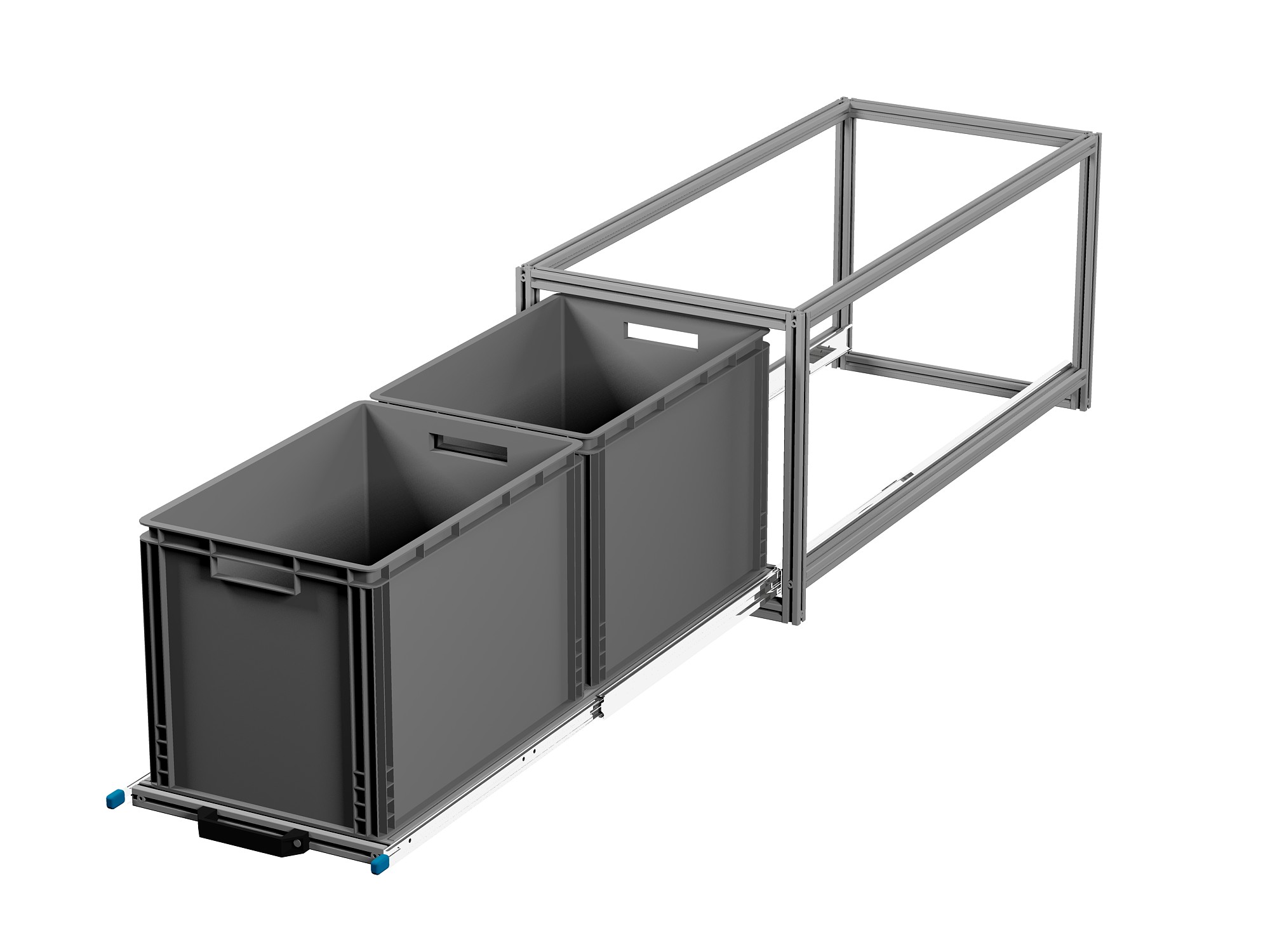 Heckauszug Euroboxen für Camper, Caravan, Wohnmobil & Nutzfahrzeuge, 220 kg Tragkraft, Typ 14, ohne Euroboxen