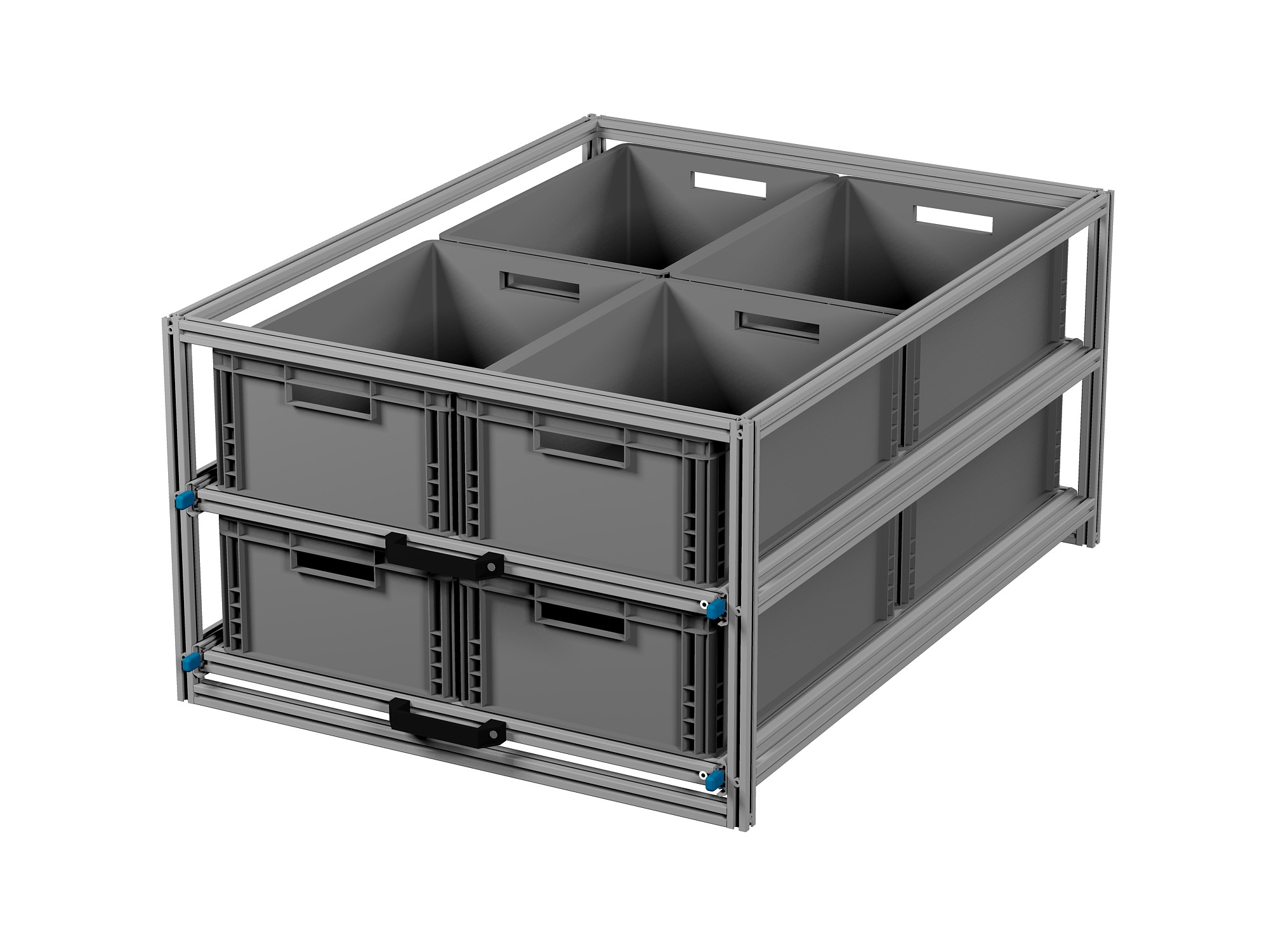 Heckauszug 800 x 1200 mm Euroboxen für Camper, Caravan, Wohnmobil & Nutzfahrzeuge, 220 kg Tragkraft, Typ 31, ohne Euroboxen
