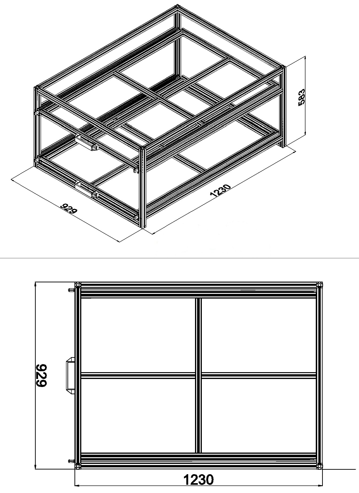 Heckauszug 800 x 1200 mm Euroboxen für Camper, Caravan, Wohnmobil & Nutzfahrzeuge, 220 kg Tragkraft, Typ 34, mit Euroboxen, Bestückung 1