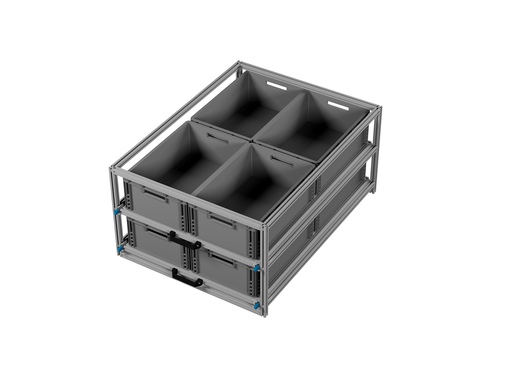 Heckauszug 800 x 1200 mm Euroboxen für Camper, Caravan, Wohnmobil & Nutzfahrzeuge, 220 kg Tragkraft, Typ 31, ohne Euroboxen
