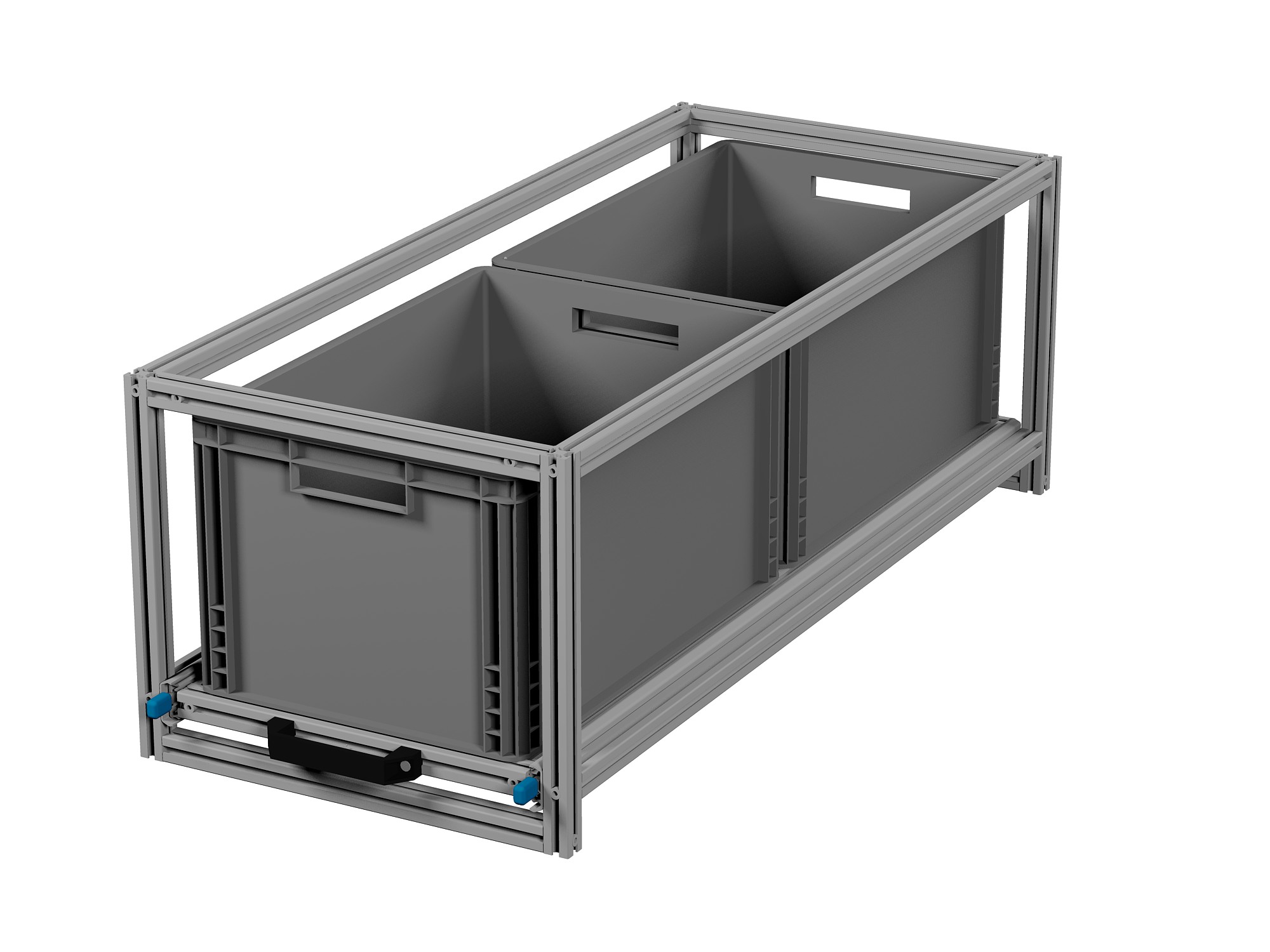 Heckauszug Euroboxen für Camper, Caravan, Wohnmobil & Nutzfahrzeuge, 220 kg Tragkraft, Typ 13, ohne Euroboxen