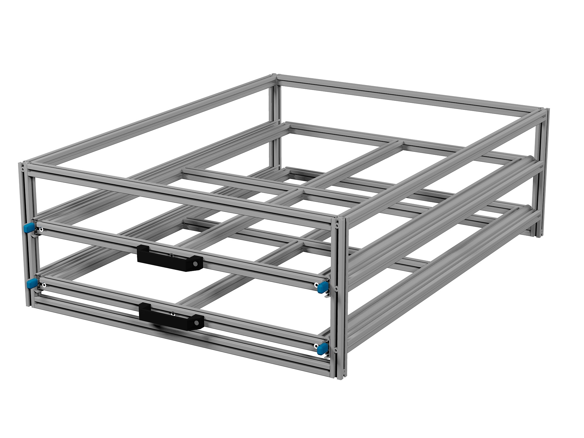 Heckauszug 800 x 1200 mm Euroboxen, 1-teilig, 2-stockig, für Camper, Caravan, Wohnmobil & Nutzfahrzeuge