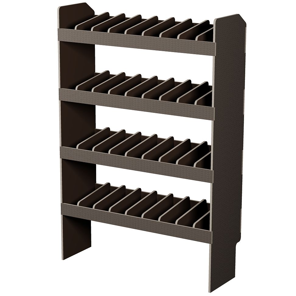 Fahrzeugregal 1000 x 1490 x 350 mm, für Einstecktrennwände, 340 mm Bodenfreiheit